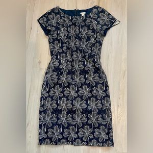 J. crew blue floral dress